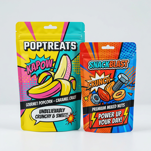 Stand Up Pouch Personalized Polypropylene <b>Cookie</b> Safe Custom Logo Print Plastic Flat Bottom Ziplock Self Seal Food Snack <b>Bag</b> - Product Image 6