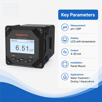 Moniteur de process pH/ORP encastrable en armoire, étanche à la poussière IP5X, 0-14pH 2000~2000mV, pour l'alimentation en agents dans l'impression, la teinture et les eaux usées