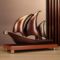 Décoration de bateau à voile haut de gamme 42X41X13CM, nouvelle, pour la décoration de bureau, cadeau d'ouverture d'entreprise, cadeau de patron, décoration haut de gamme