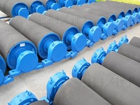 Polea transportadora marca JUXIN / Poleas de transmisión para cintas transportadoras / Tambor tensor de cinta transportadora con rodamiento de bolas de acero para materiales a granel