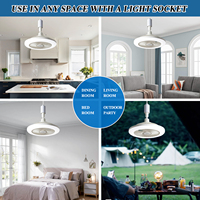 Ventilador de Techo LED Moderno de 360° con Control Remoto, Perfil Bajo con Luz, Ventiladores de Techo LED Inteligentes para Dormitorio E27