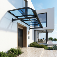 Auvent de fenêtre vertical en alliage d'aluminium moderne, à ouverture extérieure, pour villa, esthétique, isolation thermique, faible entretien