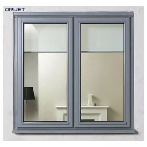 DRUET Minimalist French <strong>Windows</strong> Transitional Casement <strong>Windows</strong> Foldable Crank Handle UPVC <strong>Window</strong> Casement <strong>Window</strong> With <strong>Transom</strong> - Product Image 3