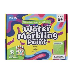 Marbling Paint Kit for Kids Crafts for Kids Ages 4-8, Arts and Crafts for Boys & Girls - Paint with Water, Marble Painting Set