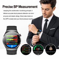 Montre connectée avec moniteur de pression artérielle, pompe à air 530 mAh, analyse de la santé cardiaque ECG, capteur de SpO2 au doigt, capteur de qualité médicale