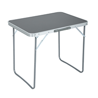 Table de camping pliable carrée moderne NBT Outdoor en aluminium et MDF, portable, pour plage et pique-nique, hauteur réglable, facile à nettoyer et à ranger