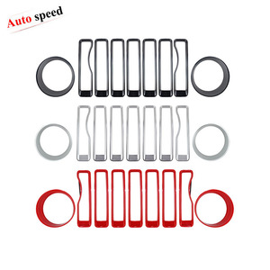 Círculo para parrilla, tiene color negro, rojo, plateado para elegir Apto para Jeep Wrangler JL <span class=keywords><strong>RUBICON</strong></span> SOLAMENTE - Product Image 4