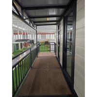 Casa Contenedor Dúplex Expandible con Entresuelo, Casa Modular Multifamiliar, Contenedor Tipo Cobertizo, Casa Portátil de Dos Pisos