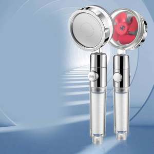 High Pressure Shower Filter Water Saving Flow 360° Rotating Small <b>Fan</b> ABS Rain <b>Spray</b> Nozzle Shower Head for Bathroom - Product Image 6