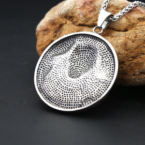 Medallón Vintage de acero inoxidable amuleto Guerrero Maya tótem colgante joyería personalizada fabricantes collar impermeable para hombres - Product Image 2