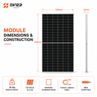 Panneaux solaires monocristallins N-Type bifaciaux à double vitrage 132 demi-cellules 710W pour projets commerciaux de systèmes solaires EPC
