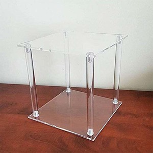 Support de fleurs de mariage de 25cm de haut Colonnes en acrylique Pilier transparent Vases décoratifs Pièce maîtresse de mariage rectangulaire - Product Image 5