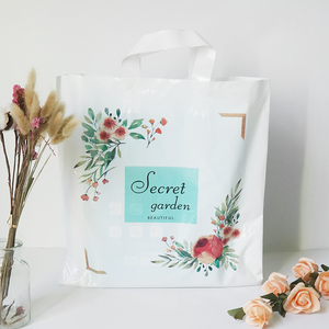 Tùy chỉnh rõ ràng Nhựa <span class=keywords><strong>LDPE</strong></span> Túi mua sắm với vòng lặp mềm xử lý tái chế sử dụng công nghiệp cho quần áo Bao bì & tạp hóa - Product Image 2