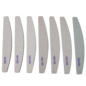 Gray Half Moon Sanding <b>Nail</b> <b>File</b> Thick Rubber Plate <b>File</b> for <b>Nail</b> Art Manicure - Product Image 1