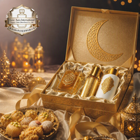 Set de Regalo de Perfume de Lujo para Ramadán, Eau de Parfum y Loción Corporal, Aroma Floral Dorado, Unisex, Regalo Festivo, OEM ODM