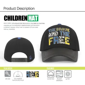 Logo de broderie personnalisé chapeau d'été unisexe brodé vintage d'extérieur pour enfants course à pied baseball sports golf