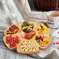 Plateau de service minimaliste en bambou à 7 compartiments, rotatif à 360 degrés, en bois laqué, pour salle de bain, légumes, chaussures