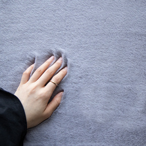China Sale High Quality Indoor Fluffy Plush Super Soft Faux Rabbit Fur House Floor Carpet <strong>Rugs</strong> for Sale - Product Image 1