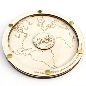 Expositor de Monedas de Madera <span class=keywords><strong>para</strong></span> Coleccionistas, Regalo de Viaje, <span class=keywords><strong>Hucha</strong></span> de Ahorros, Organizador de Billetes - Product Image 2