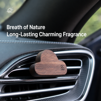 Diffuseur voiture rechargeable en bois de noyer pour grille, accessoire magnétique d'aromathérapie aux huiles essentielles