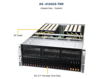 Nouveau serveur Supermicro 2 CPU huit processeurs AMD EPYC A+ SuperServer AS-4124GS-TNR pour le stockage informatique