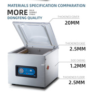Machine d'emballage sous vide pour aliments frais et viandes, avec chambre de 400 mm (40 cm de large et 100 mm de profondeur), pour sceller et emballer les sacs alimentaires