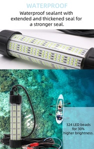 Ip68 impermeable 360 grados 12V 160W Led <span class=keywords><strong>pez</strong></span> <span class=keywords><strong>luz</strong></span> multicolor intermitente cebo submarino señuelo calamar estroboscópico para pesca de gota profunda - Product Image 2