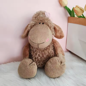 Peluche Mignonne de Petite Moutonnette avec Fleur, Poupée Enfant avec Poche, Marionnette Mouton, Cadeau, Décoration Maison - Product Image 5