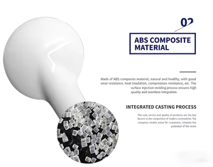 ฝักบัวพลาสติกแบบพกพา ใช้งานง่าย เป็นมิตรกับสิ่งแวดล้อม สีขาว ฟังก์ชั่นเดียว รูปทรงกลม แบบพ่นฝอย - Product Image 5