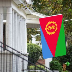 Bandera de Eritrea de 3x5 pies de poliéster con dos ojales de latón, de una sola capa, para colgar en exteriores e interiores. - Product Image 4