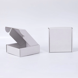 Kraft Paper Square Rigid <b>Box</b> Gift Craft Packaging Container Closed and Open Display - Product Image 4