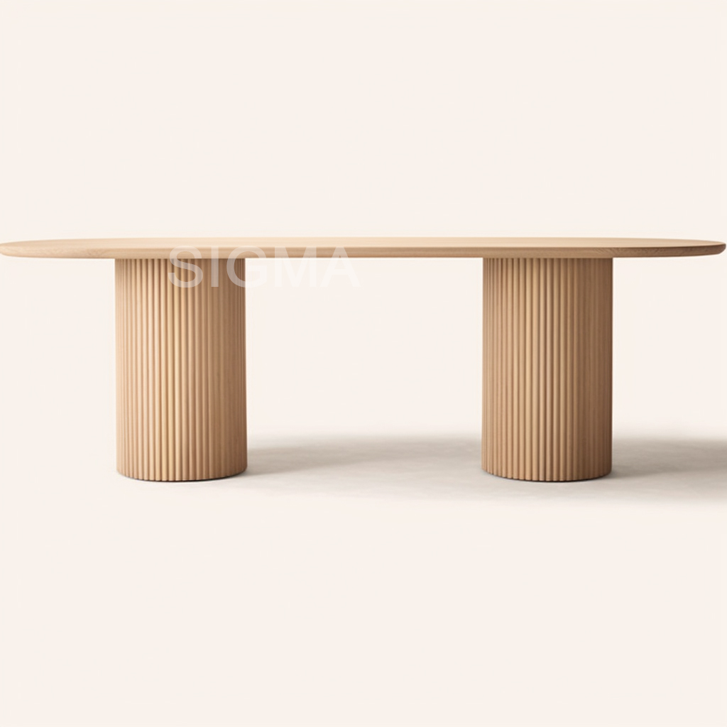High-end Indoor furniture set home furniture dining set modern teak wood Thickened table legs dinning table