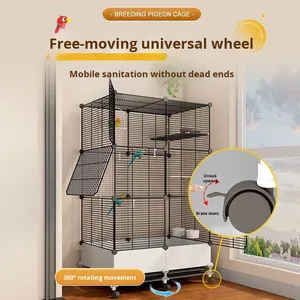En gros, Cage à oiseaux de luxe exclusive de grande taille, anti-éclaboussures pour aliments, pour Perroquet, Xuan Feng, Ba Ge, Grand Tournesol, Peau de Tigre, Perle, et oiseaux de type paysager - Product Image 6