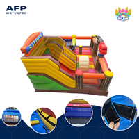 Château Gonflable Toboggan Voiture Flamme Rouge Cool pour Enfant - Modèle Safari