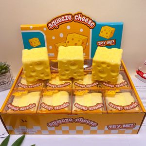 Creative Simulation Thermoplastic <b>Rubber</b> 7cm <b>Block</b> Cheese Slow-rebound Stress-relief Toysqueeze Squish Anytime De-stress - Product Image 3