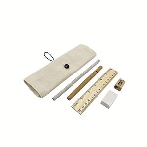 Juego de Papelería de Material Ecológico Reciclado, Estuche para Bolígrafos, Bolsa de Almacenamiento de Papelería, Precio Económico al por Mayor, Regalo Promocional - Product Image 2