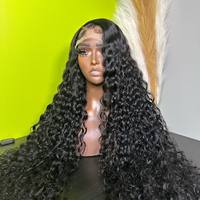 Perruques de cheveux humains bruts alignés sur les cuticules, ondulés, bouclés, crépus, bouclés birmans, avec dentelle suisse HD, pour la vente en gros