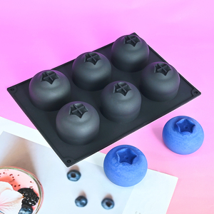 Stampo in Silicone 3D AK a 6 Cavità per Cake Pops a Forma di Mirtillo, Gelato alla Frutta, Cioccolato, Mousse e Dolci - Product Image 1