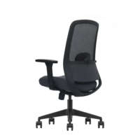 Chaise de bureau exécutive à dossier moyen en maille nylon, accoudoirs 3D réglables, inclinaison synchronisée, appui-tête réglable, pivotante