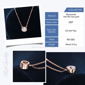 Live Promotion Bijoux de collier en or et diamant de laboratoire personnalisés en diamant et moissanite - Product Image 3