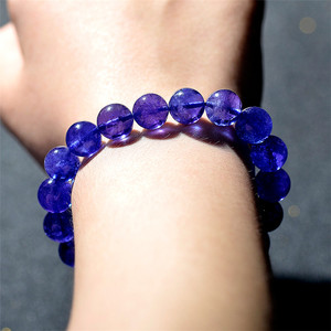 Bracelet en Tanzanite Naturelle de Qualité Collection, Bracelet Cœur d'Océan en Saphir Violet pour Femme, Bijou en Pierre Naturelle, Cadeau - Product Image 4