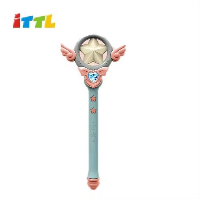 ITTL Electric Flashing Light up Kids fairy Wand Toy with Light and Music