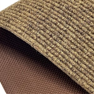 Customizable Stain Resistant Polyester Doormat TPE Non Slip Absorbent Rectangle Gray Dark Red Coffee Red Stripe Entrance Hall - Product Image 2