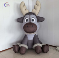 Orignal de Noël gonflable personnalisé/Décoration de vacances Cerf gonflable de dessin animé pour Noël