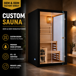 HG Modern Black Indoor Room with <b>Stove</b>, Full Glass Front and Two-Level for 1-2 People - Product Image 1