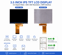 Écran LCD TFT 3,5 pouces 640x480 IPS tactile, module d'affichage industriel avec connecteur 30 broches