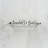 Plaque de numéro de maison en acrylique personnalisée par le fabricant, support métallique durable, résistant à la pluie, publicité intérieure/extérieure, plaque de porte de bureau