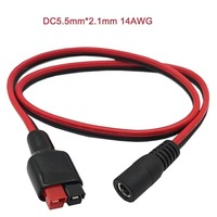 Câble d'alimentation DC 2,0 mm² mâle-femelle avec adaptateur DC 8 mm et connecteur GZ Power Pole 30A/45A pour générateur portable