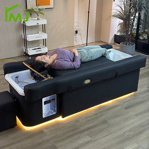 Cama de Champú para Salón con Lavacabezas para Masaje de Cabeza y Pedicura Spa para Pies - Product Image 1
