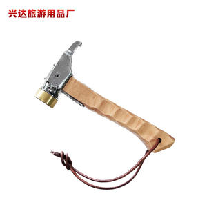 Marteau à griffes XD-LUCK en aluminium avec tête en laiton et manche en bois nervuré pour le camping, la maison et les travaux de bricolage - Product Image 2